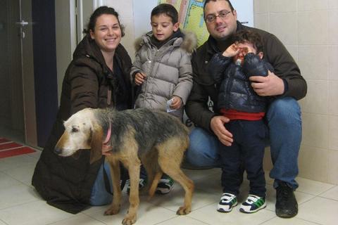 Era con la sua nuova famiglia